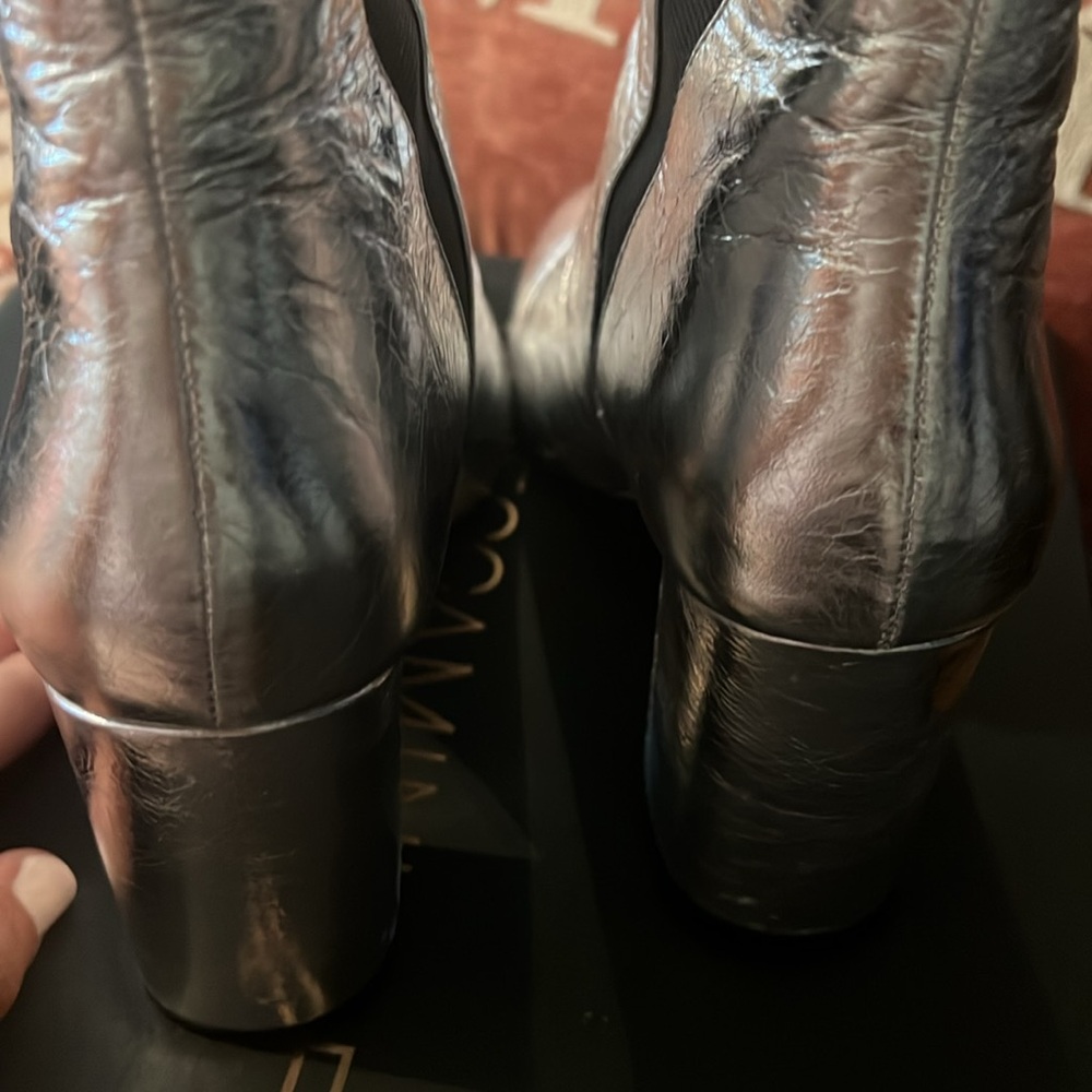 Rebecca Minkoff Silver Ankle Boots - Picture 6 of 8